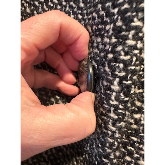 Vintage Max Mara Black Tweed Classic Blazer Jacket Size 8 - Picture 11 of 14